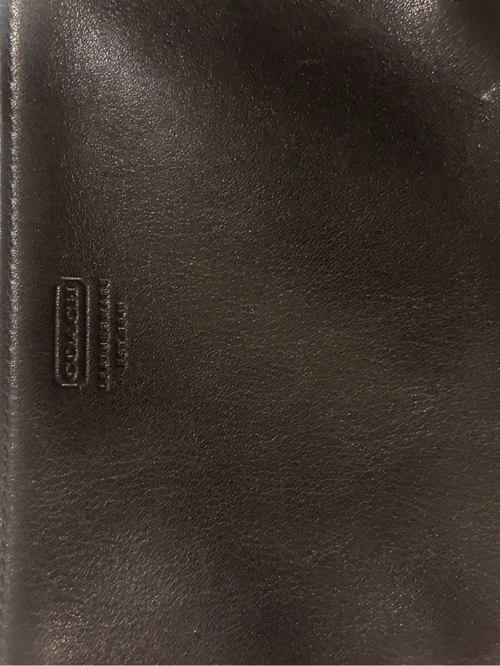 Y2K vintage Coach Black Leather Wristlet with Silver Hardware 90s original